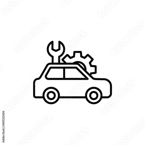 Car repair and maintenance service icon