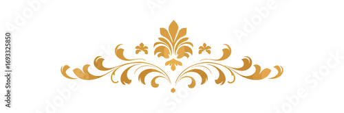 Ornamental design decorated in gold tone