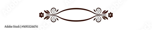 Ornate dark brown decorative border design