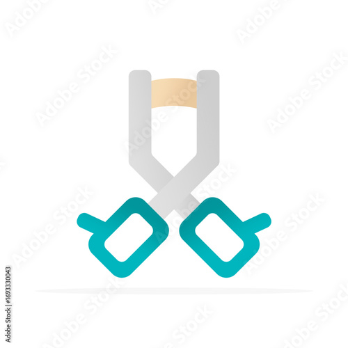 Eyelash curler icon, colored flat vector. Modern and minimalist design.