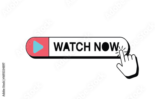 Engaging call to action for digital content playback, encouraging immediate viewer interaction and online video streaming
