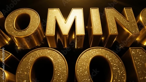 Luxurious Golden 'Coming Soon' Animation for Elegant Product Launch Promos