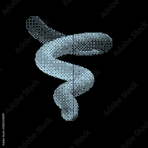  pixel art. Abstract forms in black background.
