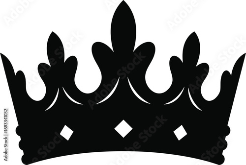 Elegant crown vector illustration scalable eps icon for royalty and luxury designs