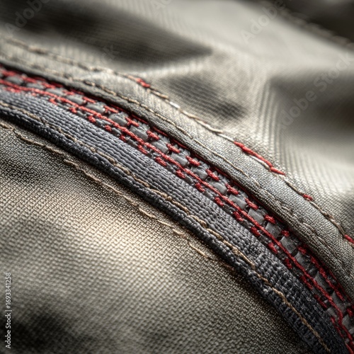 Close-up showcasing intricate stitching on durable ripstop fabric.