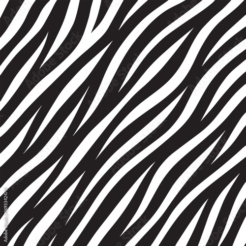 Abstract black and white wavy stripes pattern resembling zebra print a bold and dynamic graphic design element