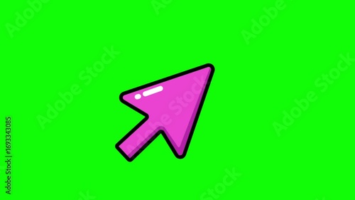 cursor icon, green background animation