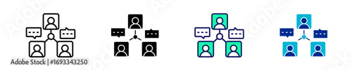 Team  Icon Set Multiple Style Collection