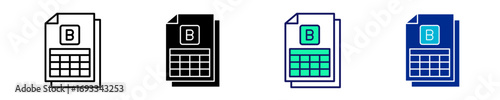 Invoice  Icon Set Multiple Style Collection
