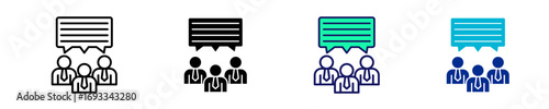 Meeting  Icon Set Multiple Style Collection