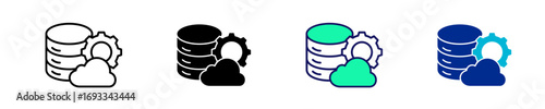 Server  Icon Set Multiple Style Collection