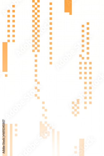 Orange WAVES Retro pixel art, glitch dither pattern, 8 bit background. Leisure or arcade games duotone border frame.
Dither design. Diseño en pixeles con colores llamativos retro