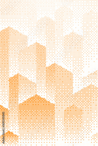 Orange WAVES Retro pixel art, glitch dither pattern, 8 bit background. Leisure or arcade games duotone border frame.
Dither design. Diseño en pixeles con colores llamativos retro