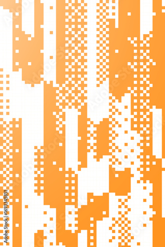 Orange WAVES Retro pixel art, glitch dither pattern, 8 bit background. Leisure or arcade games duotone border frame.
Dither design. Diseño en pixeles con colores llamativos retro