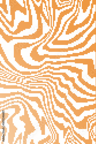 Orange WAVES Retro pixel art, glitch dither pattern, 8 bit background. Leisure or arcade games duotone border frame.
Dither design. Diseño en pixeles con colores llamativos retro