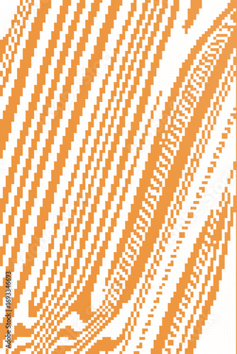 Orange WAVES Retro pixel art, glitch dither pattern, 8 bit background. Leisure or arcade games duotone border frame.
Dither design. Diseño en pixeles con colores llamativos retro