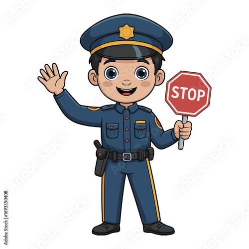 3d policeman with a policeman