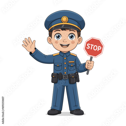 funny cartoon policeman