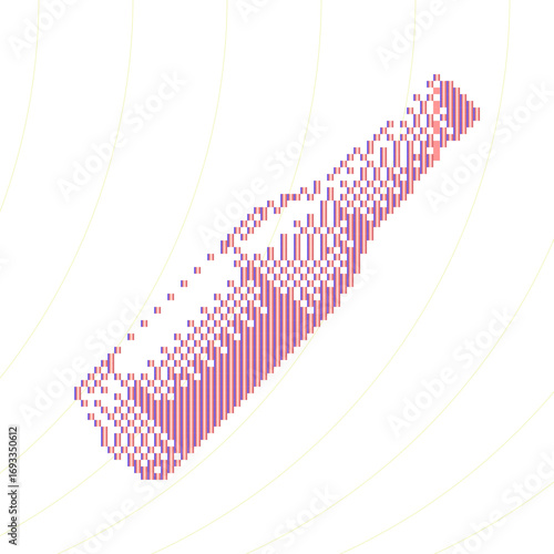 Retro pixel art, glitch dither pattern, 8 bit background. Leisure or arcade games duotone border frame.
Dither design. Diseño en pixeles con colores llamativos retro