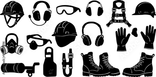 Various Industrial safety equipment to protect personal safety
