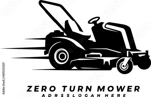 Zero Turn Lawn Mower Lawn Care Logo
