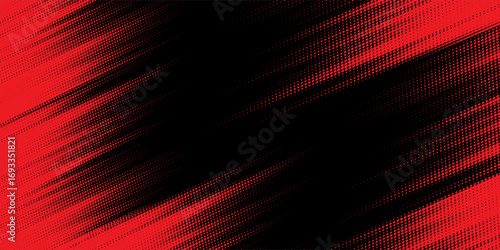 Glitch distorted grunge background. Noise destroyed texture. Red halftone dots blue color pattern gradient grunge texture background