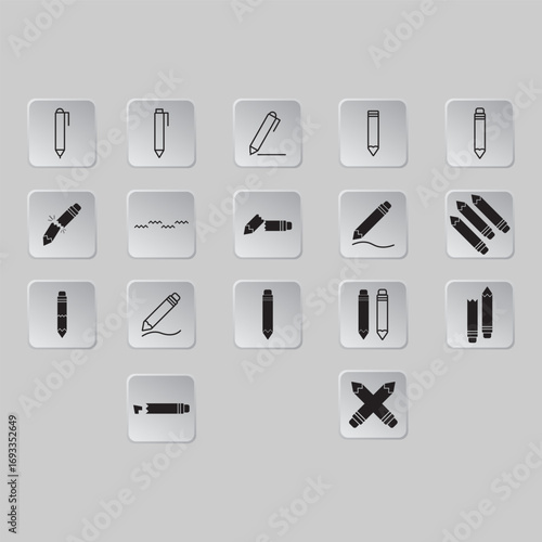 pen bolpoin Icon design vector graphic of template, sign and symbol
