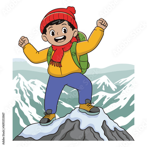 boy with snowboard