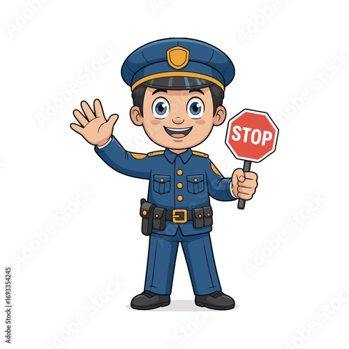 funny cartoon policeman