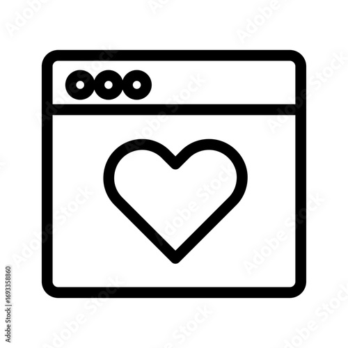 Browser Wishlist Line Icon of Wishlist & Favorites Icon Set