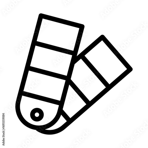 Swatch Book Line Icon of Color Palettes Icon Set