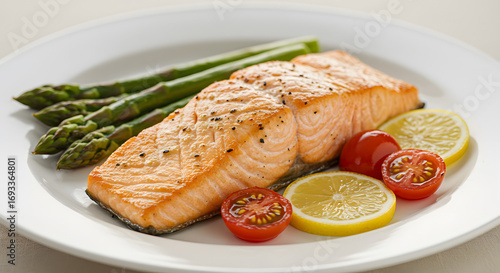grilled salmon steak