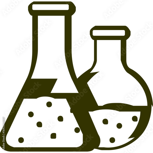 chemical test tubes with chemicals