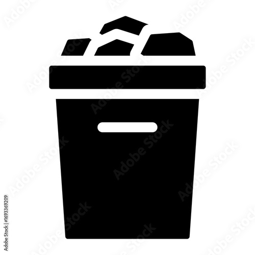 black trash can icon