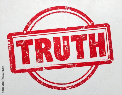 Red stamp with word TRUTH
