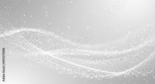 柔らかな白波と光の玉ボケ背景、美容系バナーに使えるシンプルな光背景	