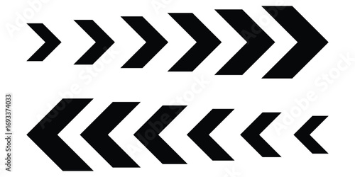 Dynamic moving arrow symbol. speed arrow icon. road lines arrow sign. directional arrow sign. eps 10