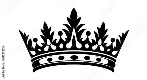 Elegant vector illustration of a classic crown design, showcasing intricate details and a timeless aesthetic, perfect for royal-themed projects and graphic design applications.