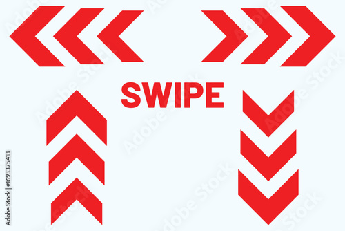 Chevron arrow patterns set. Chevron shape line. Motion direction road line. Triangle arrow sign. Warning repeat striped. Swipe icon. dynamic moving arrow symbol. speed arrow icon. road lines arrow