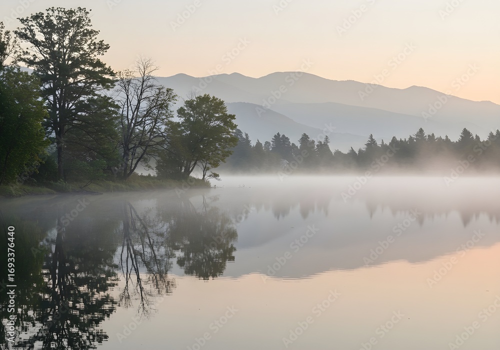 Fototapeta premium a misty lake-01