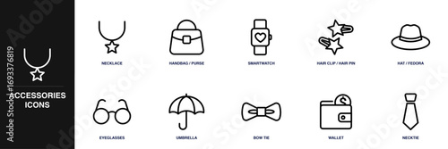 Accessories Line Icon Set