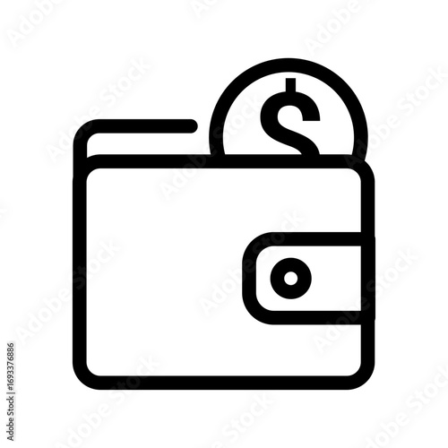 Wallet Line Icon of Accessories Icon Set