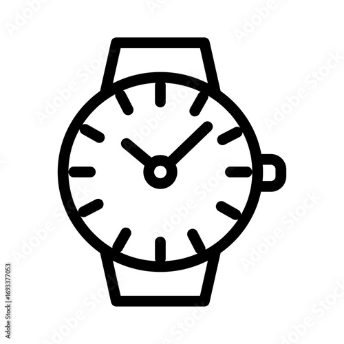 Chronograph Watch Line Icon of Watches Icon Set