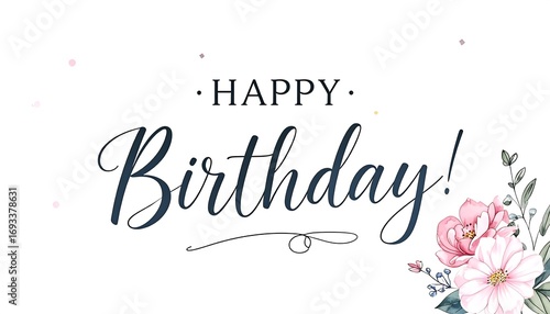 Elegant birthday greeting card