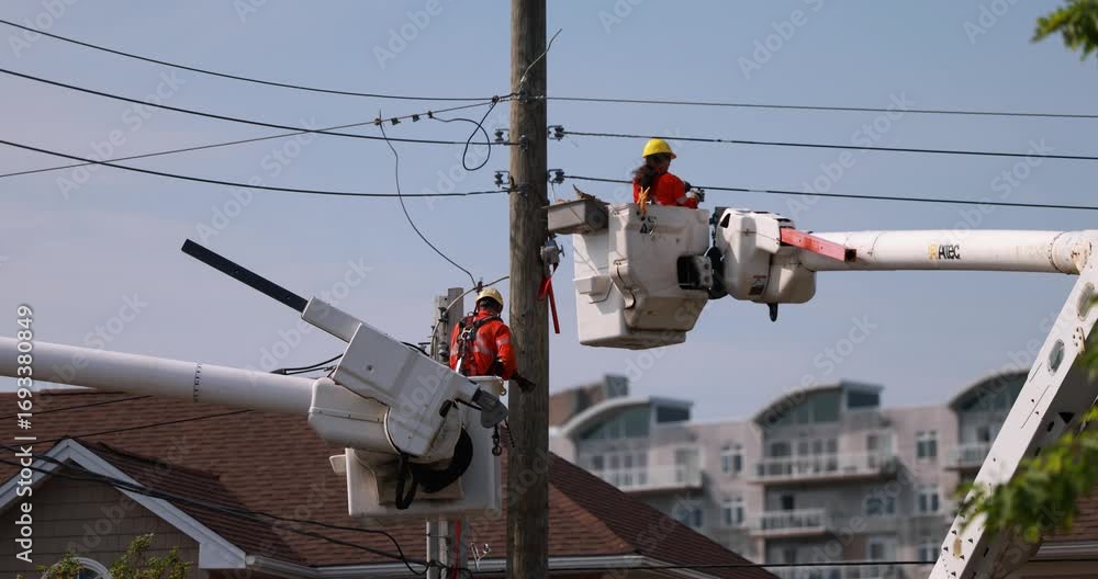 Firefighters on duty. Two firefighters fighting a fire with hose and ...