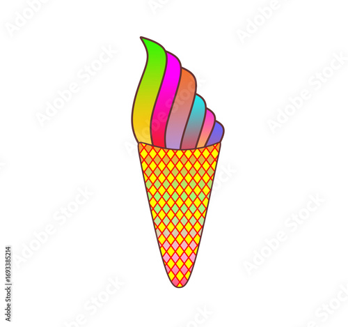 Ice cream pattern with cones.