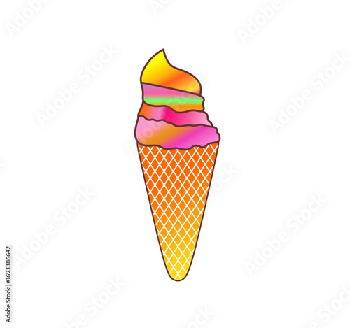 Ice cream pattern with cones.