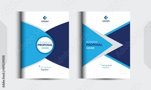 Wallpaper Mural Blue Proposal cover Design Template concepts are adept for corporate Business	 Torontodigital.ca