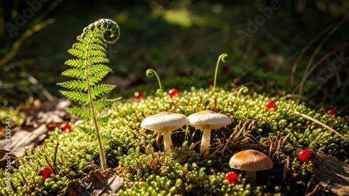 timelapse of mushroom growing on field