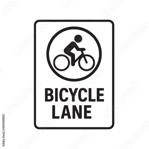 bicycle lane silhouette vector illustration 